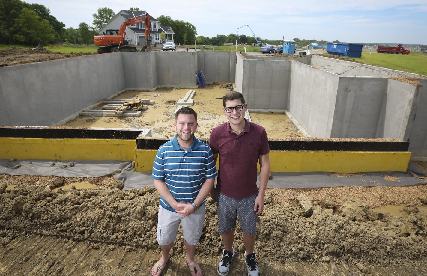 Ryan Cook and Trent Kasper are building a 4,000-square-foot home in Minnetrista. They say low interest rates make the project possible.