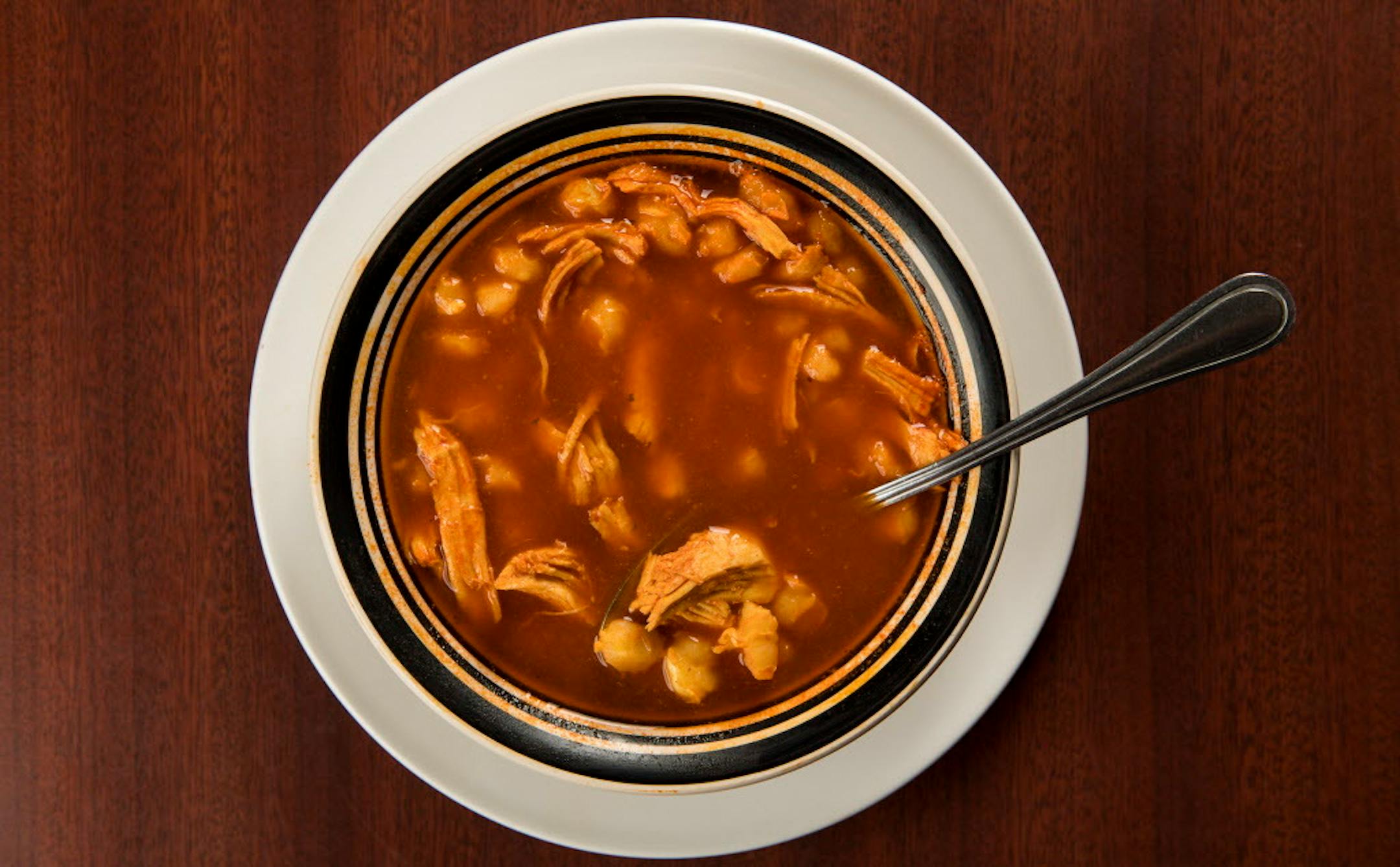 Pazole de Pollo at Salsa a la Salsa.