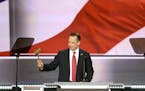 Reince Priebus, chair of the Republican National Committee, bangs a gavel at the start of the Republican National Convention at the Quicken Loans Aren