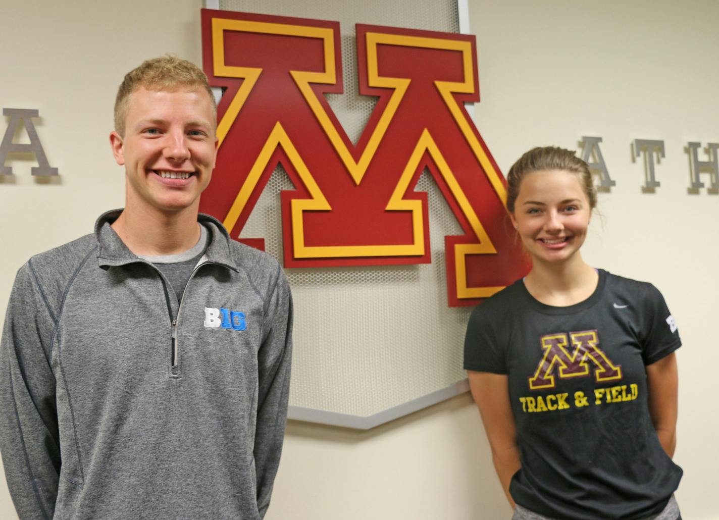 Derek Wiebke and Taylor Wiebke, brother and sister from Kasson-Mantorville, are standouts for the Gophers track and field teams.