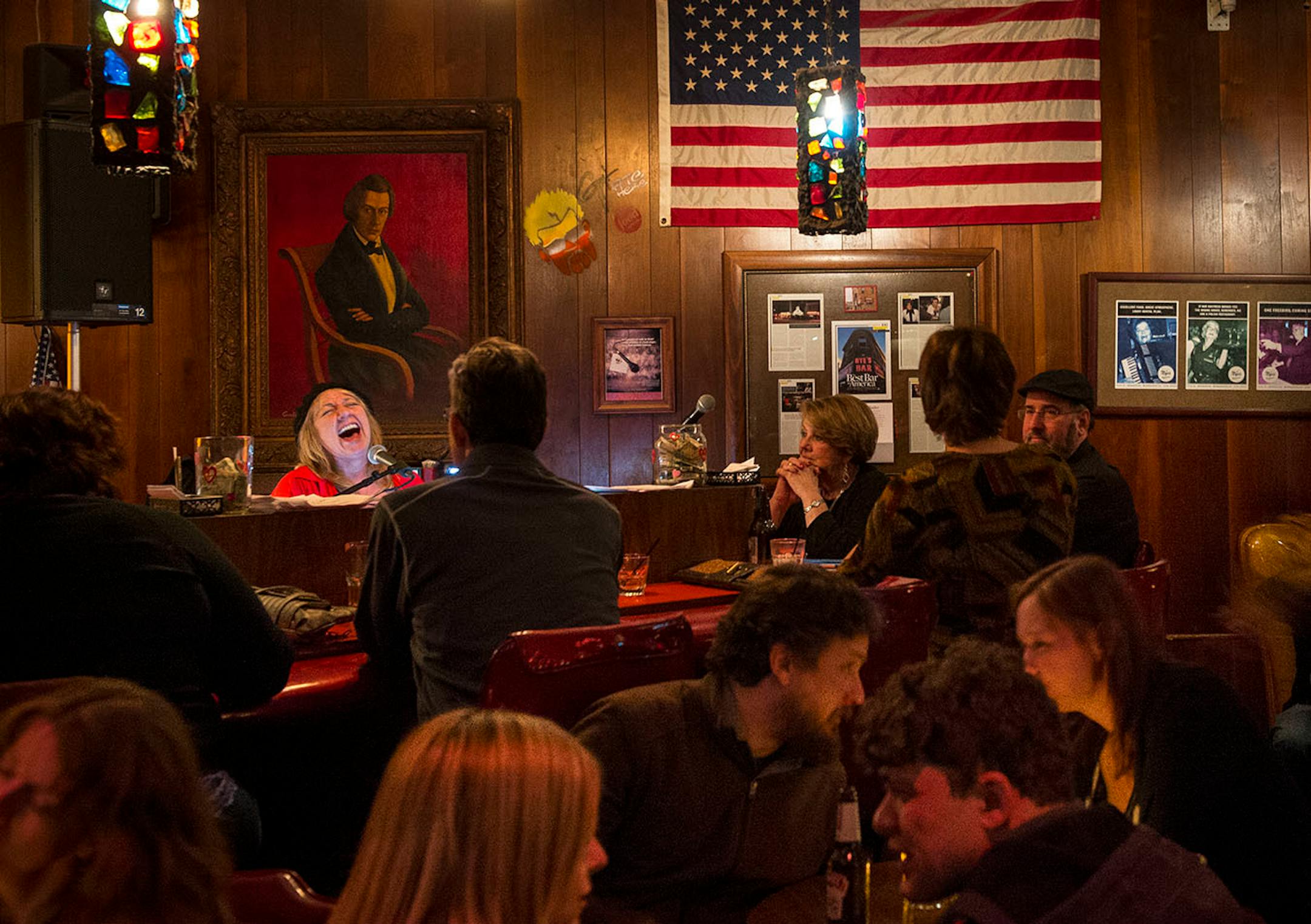 Daina De Prez sang and played piano at Nye's during a late night in early March.