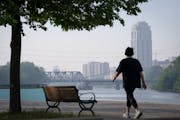 Smoke from Canadian wildfires is seen from Boom Island Park on Tuesday, June 27, 2023 in Minneapolis. 