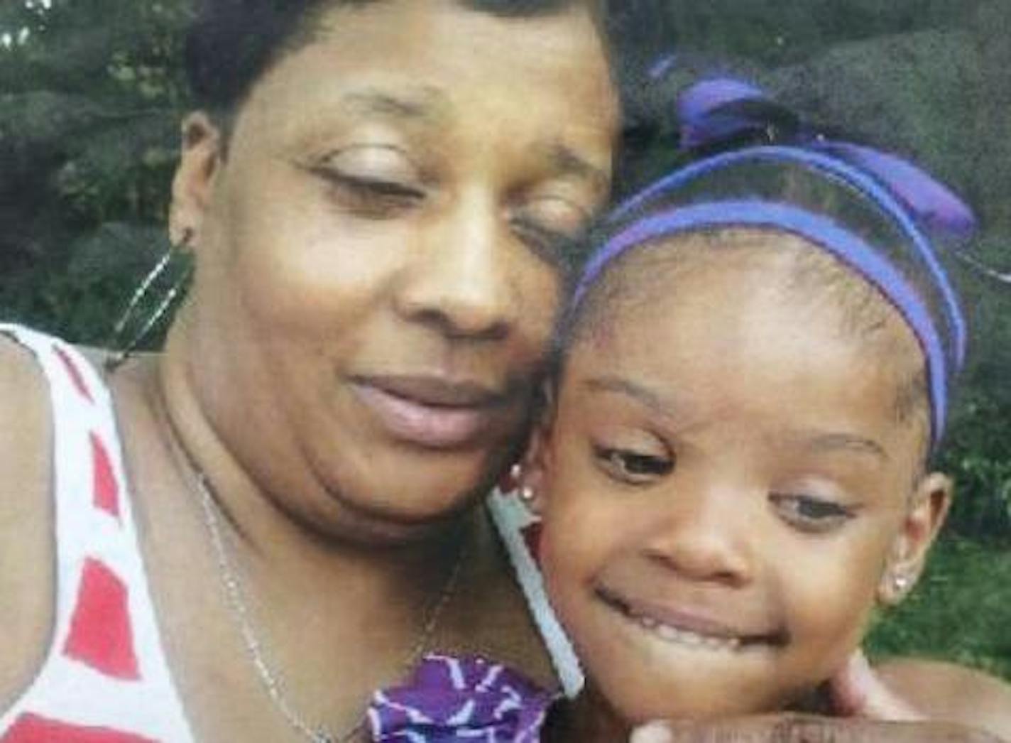 While Corianna Wright, 3, was missing Sunday night, police distributed this photo. Also pictured is the mother, Mykeisha Wright. Photo provided by Brooklyn Park police.