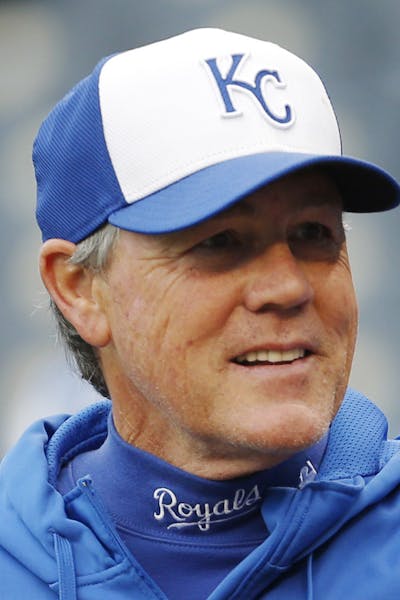 Kansas City Royals manager Ned Yost greets fans before a baseball game against the Cleveland Indians at Kauffman Stadium, Monday, Sept. 16, 2013, in K