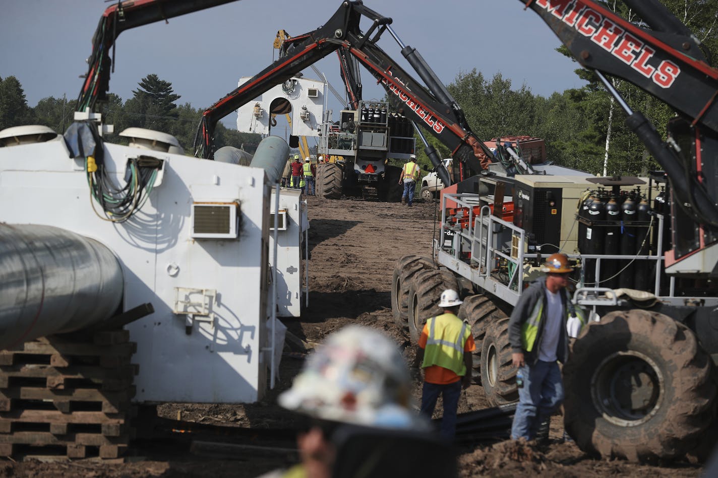 Enbridge already has been building the portion of the Line 3 replacement in Wisconsin. In August, sections of the replacement line were being welded together.