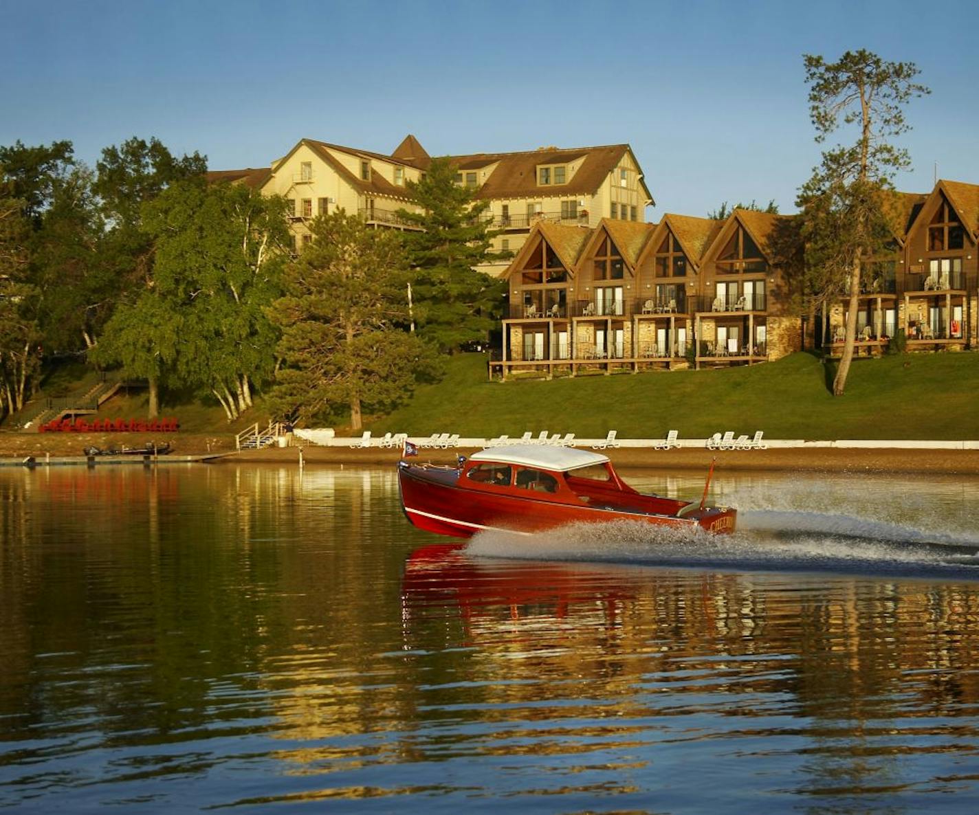 Many of the rooms at Madden's overlook the lake.