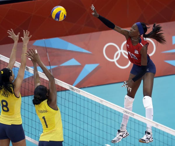 The United States' Destinee Hooker dominated play against Brazil. "The kid is just incredible," said teammate Christa Harmotto.