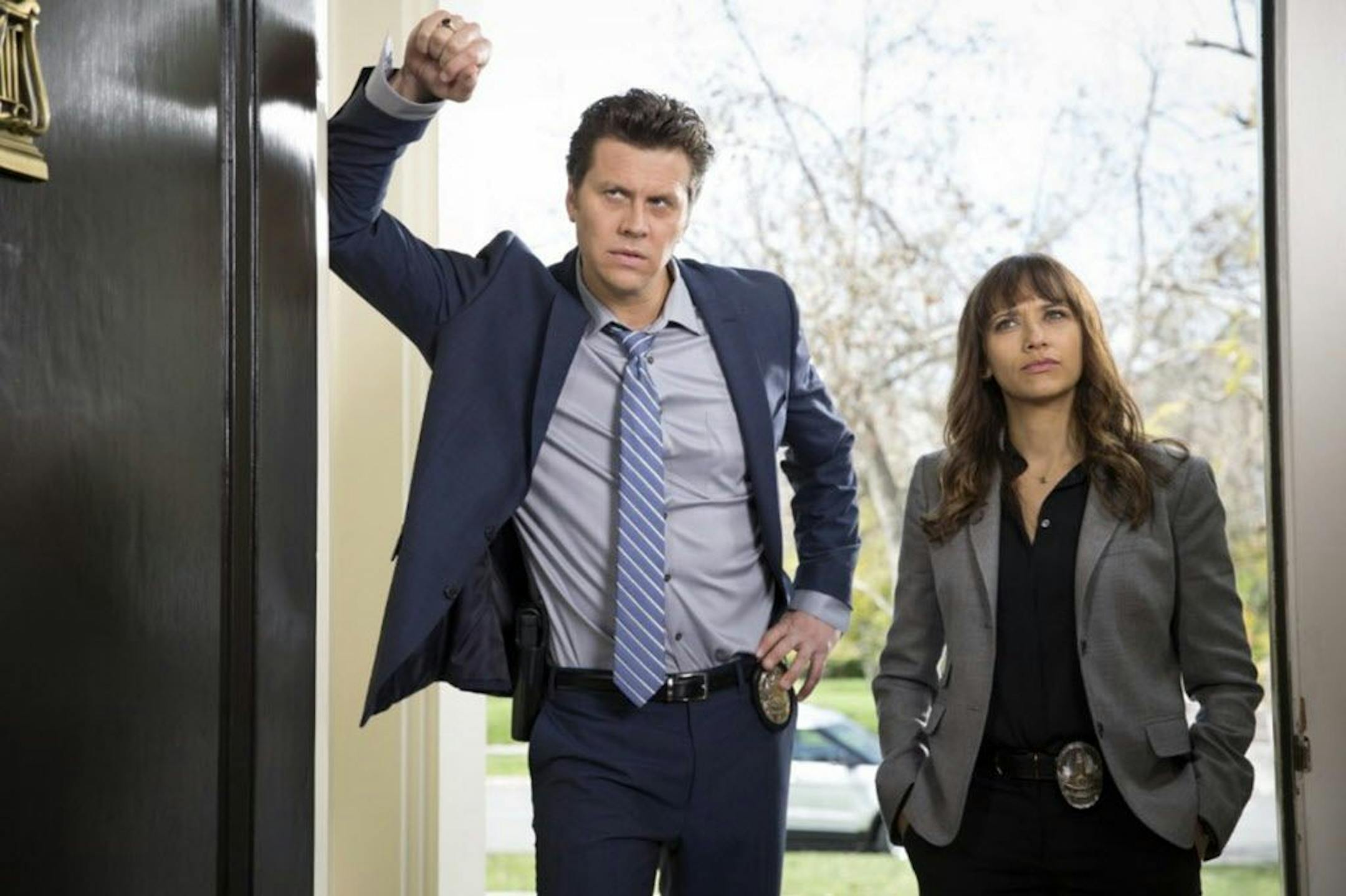 Rashida Jones and Hayes MacArthur in "Angie Tribeca."