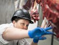 Quality technician Casey Preston-Scott inspected organic beef at Lorentz Meats. ] LEILA NAVIDI &#x2022; leila.navidi@startribune.com BACKGROUND INFORM