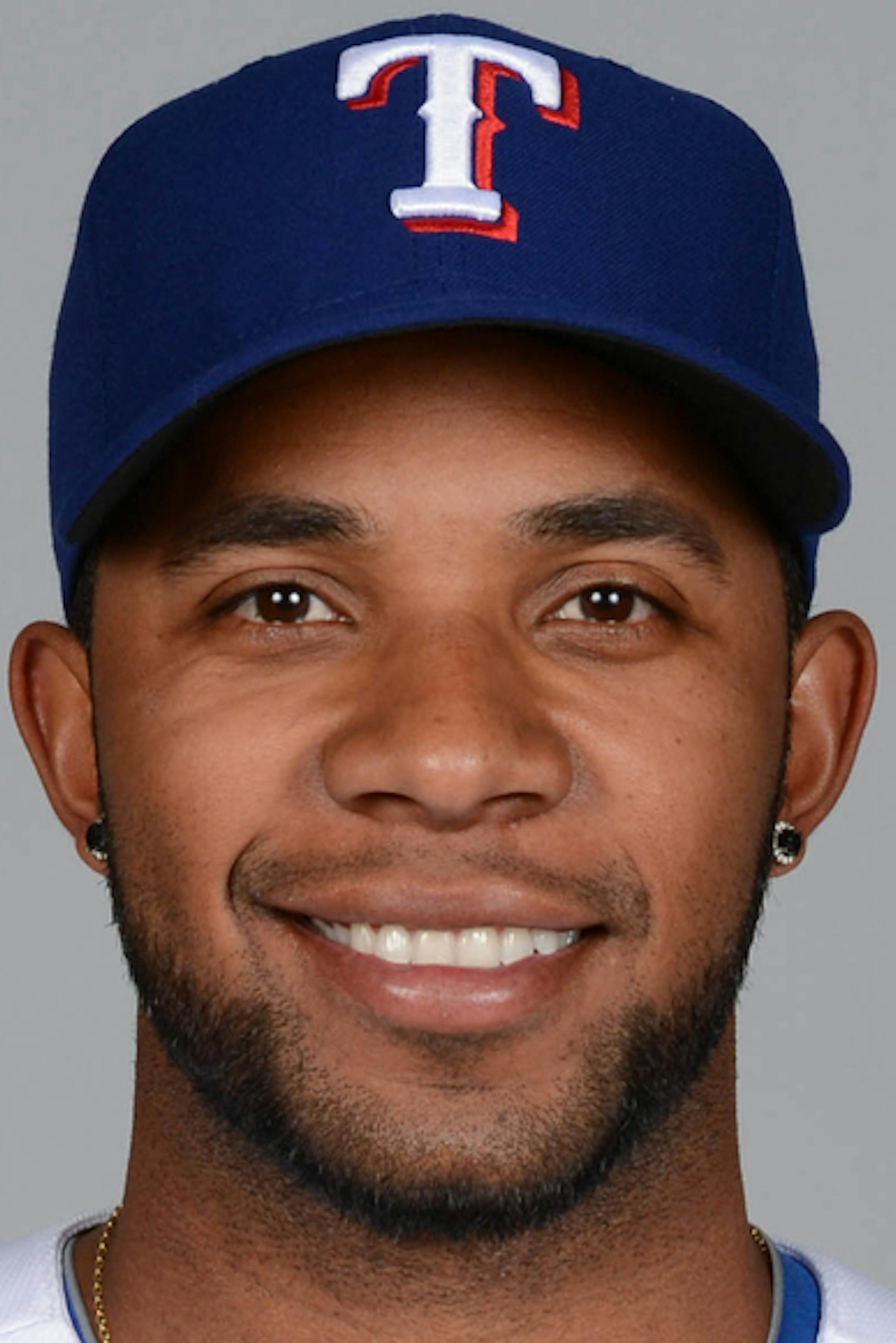SURPRISE, AZ - FEBRUARY 20: Elvis Andrus #1 of the Texas Rangers poses during Photo Day on Wednesday, February 20, 2013 at Surprise Stadium in Surprise, Arizona. (Photo by Robert Binder/MLB Photos via Getty Images) *** Local Caption *** Elvis Andrus ORG XMIT: 159448212