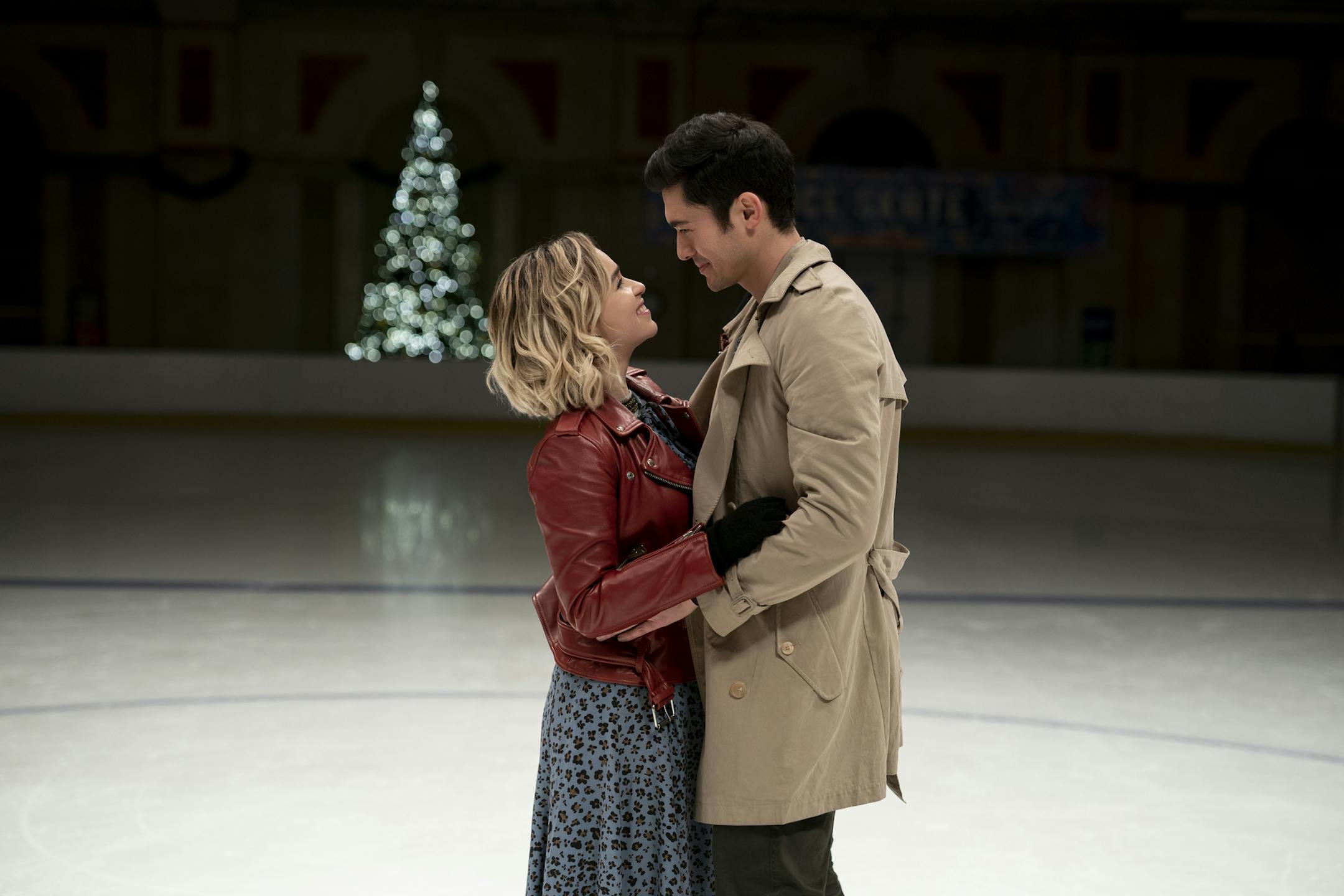 Emilia Clarke, left, and Henry Golding in "Last Christmas."