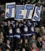 There were many Winnipeg Jets fans in attendance at the Xcel Energy Center. Winnipeg beat Minnesota by a final score of 4-3 on OT. ] CARLOS GONZALEZ c