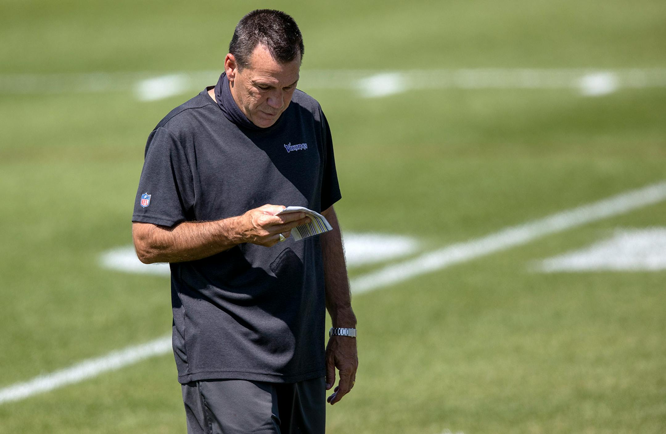 Minnesota Vikings offensive coordinator Gary Kubiak.