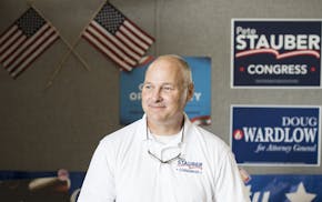 Pete Stauber, the Republican candidate in Minnesota's Eighth Congressional District, at the Carlton County Fair in Barnum, Minn., Aug. 17, 2018. In a 