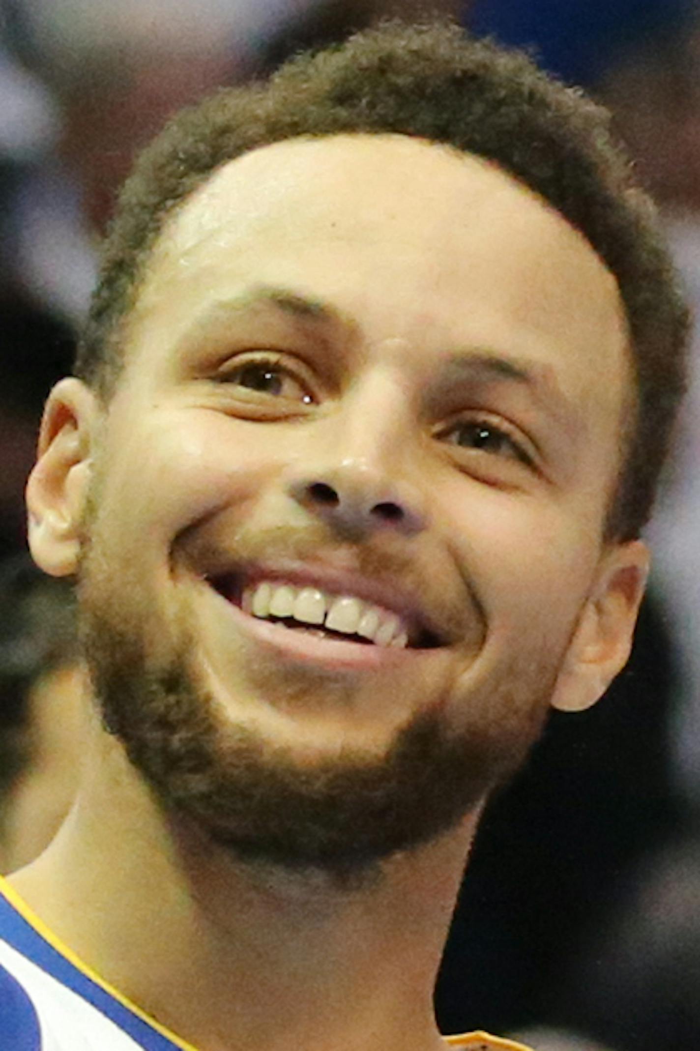 The Golden State Warriors' Stephen Curry (30) reacts at the end of regulation, shortly after hitting the game-winning shot against the Dallas Mavericks at the American Airlines Center in Dallas on January 3, 2018. (Andy Jacobsohn/Dallas Morning News/TNS) ORG XMIT: 1221272