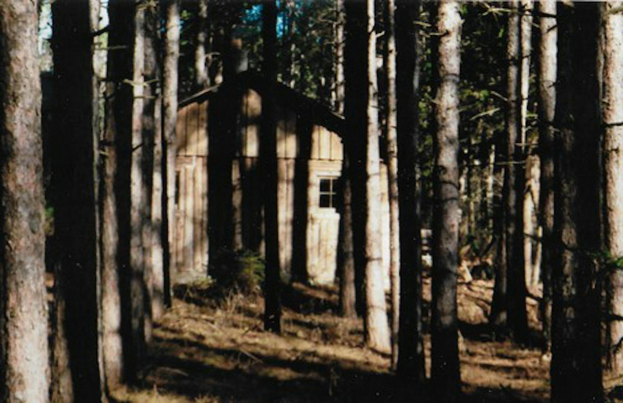 The 16-by-28 foot log cabin in the stockade style used wood harvested on the farm or in the area.