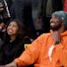 Former Los Angeles Laker Kobe Bryant and his daughter Gianna Bryant attend an NBA basketball game between the Los Angeles Lakers and Dallas Mavericks 