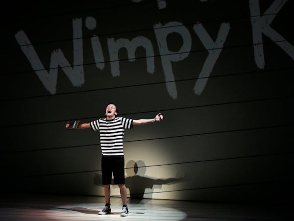 Greg, played by Ricky Falbo in the, Diary of a Wimpy Kid the Musical, premieres Friday at the Children's Theatre in Minneapolis, it will be the culmin