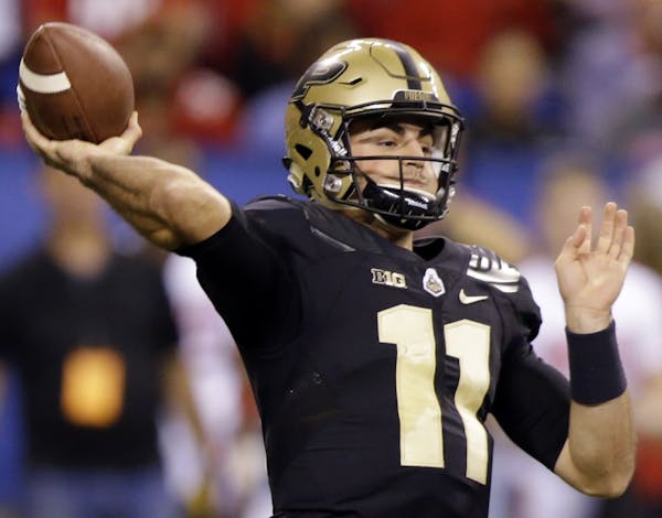 Purdue quarterback David Blough has thrown for 2,683 yards and 17 touchdowns this season. He also has run for two TDs.