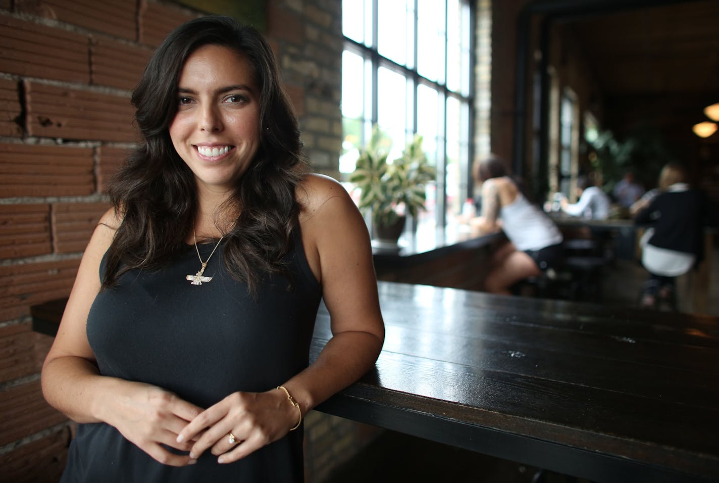 Annie D'Souza, who blogs in The Midwestival on all things Midwest, at Spyhouse where she somethings comes to do some writing. ] (KYNDELL HARKNESS/STAR TRIBUNE) kyndell.harkness@startribune.com At Spyhouse in Minneapolis , Min., Thurssday August 13, 2015.