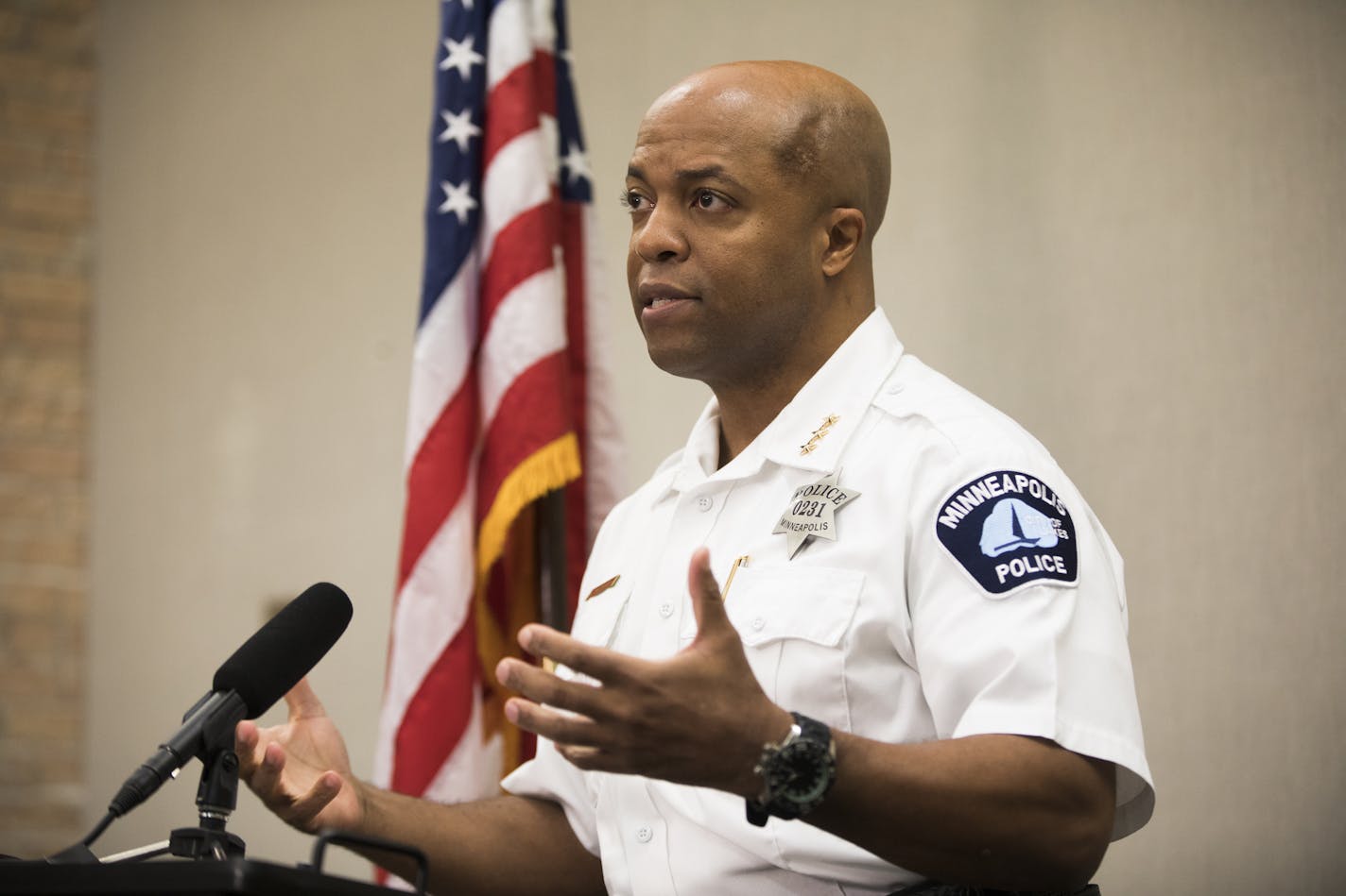 Minneapolis Police Chief Medaria Arradondo, shown last month, said he is open to revisiting a 2003 agreement with the U.S. Justice Department dealing with police issues such as use of force, diversity and race relations.