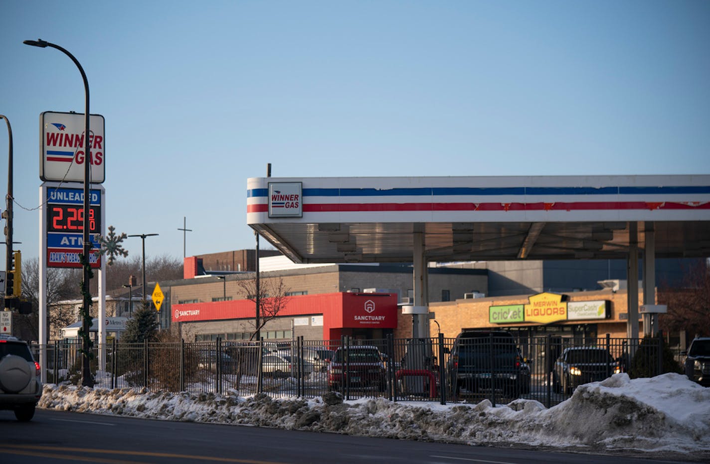 The Winner Gas station on the corner of W. Broadway and Lyndale Ave. N., with Merwin Liquors in the background across Lyndale Ave. N. ] JEFF WHEELER • jeff.wheeler@startribune.com