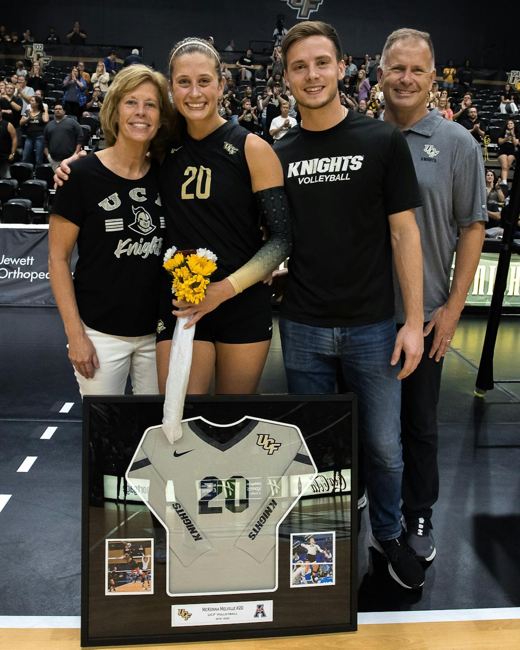 McKenna Melville and family at Central Florida’s Senior Day in fall 2022.