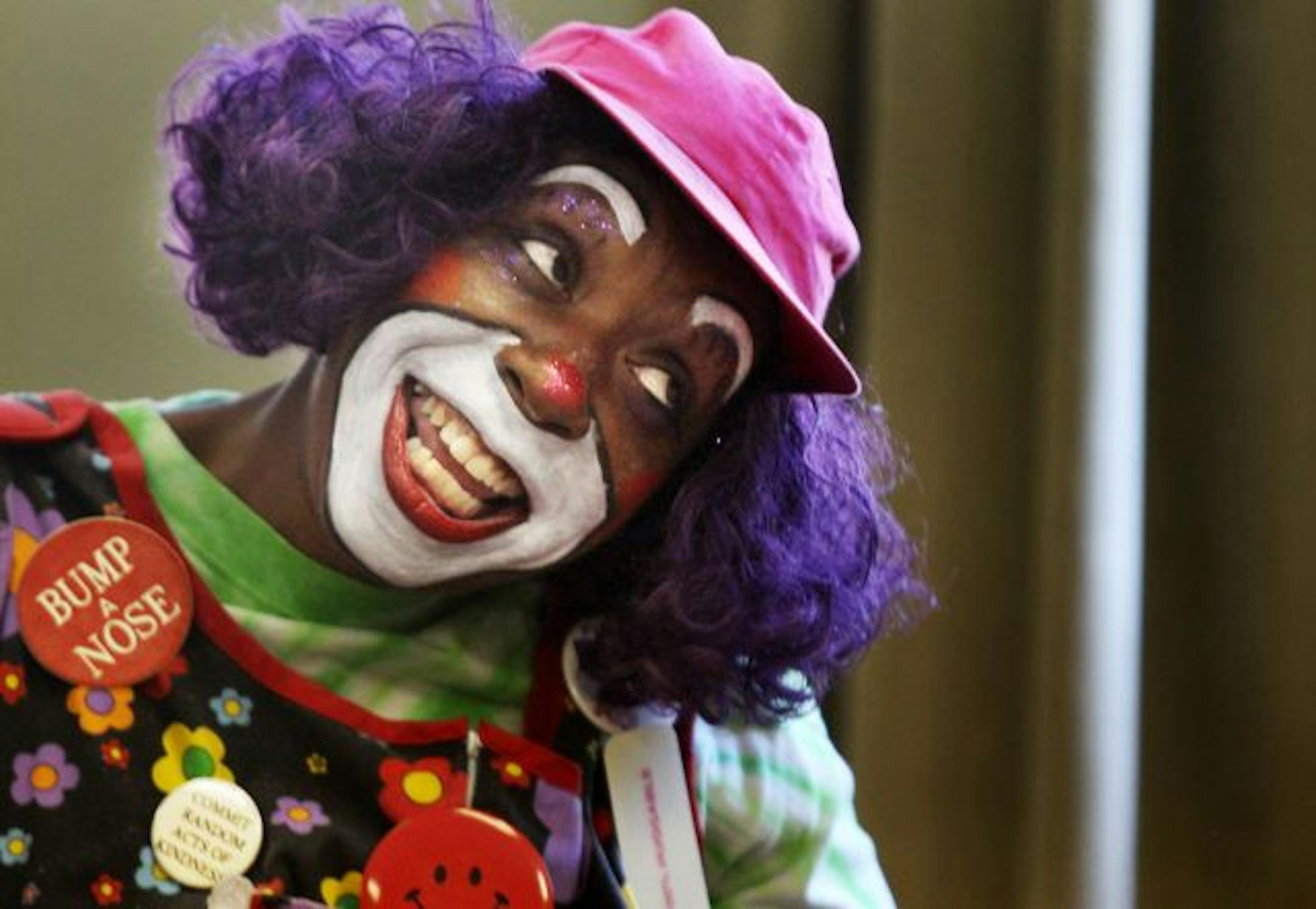 For now, Star Grigsby holds a job at a senior care facility in St. Paul but hopes to work full time as Pickles the Clown one day. "I thrive off of kids' energy," the nursing assistant and mother of five says. Her church sponsored her stay at a clown camp and she recently finished a class on writing a business plan.