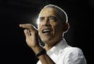 FILE - In this Nov. 2, 2018, file photo, former President Barack Obama speaks during a campaign rally for Democratic candidates in Miami. Nearly eight