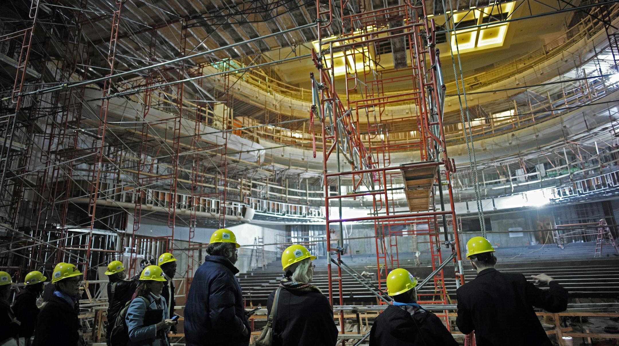 At the Northrup Auditorium,the ancient 5,000-seat auditorium that will reopen early next year with a 2,692-seat performance theater, the addition of a 168-seat theater, gallery, cafe and coffee bar, study lounges, meeting spaces, and a new home for research and academic programs.]richard tsong-taatarii/rtsong-taataarii@startribune.com