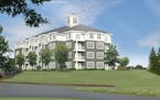 Rendering of proposed senior living project, the Waters of Excelsior.