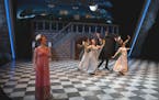 Cast members perform during a dress rehearsal of "Emma" at the Guthrie Theater.