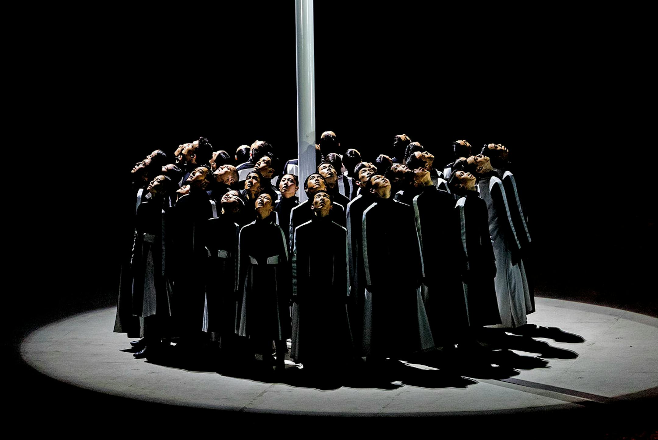 Performers at Pyeongchang Olympic Stadium during Closing Ceremony on Sunday.