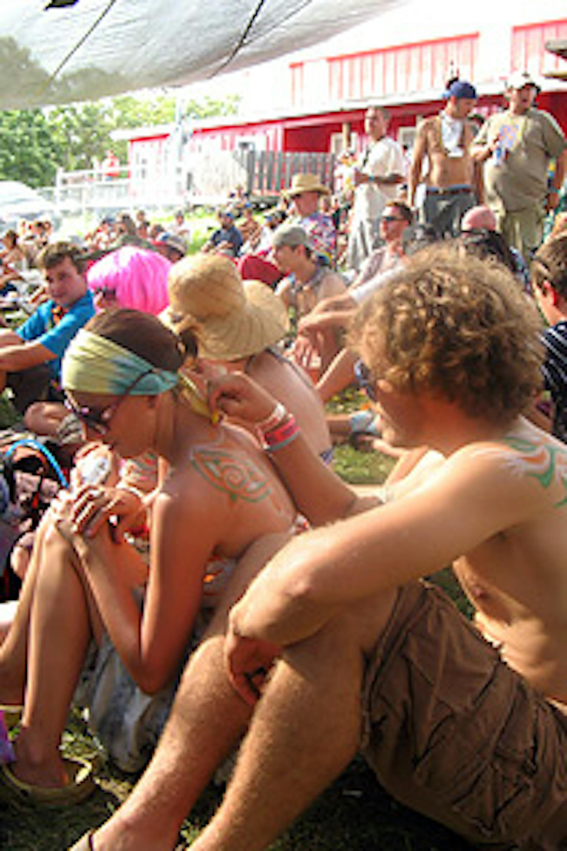 Fans body painted at last year's 10,000 Lakes Festival