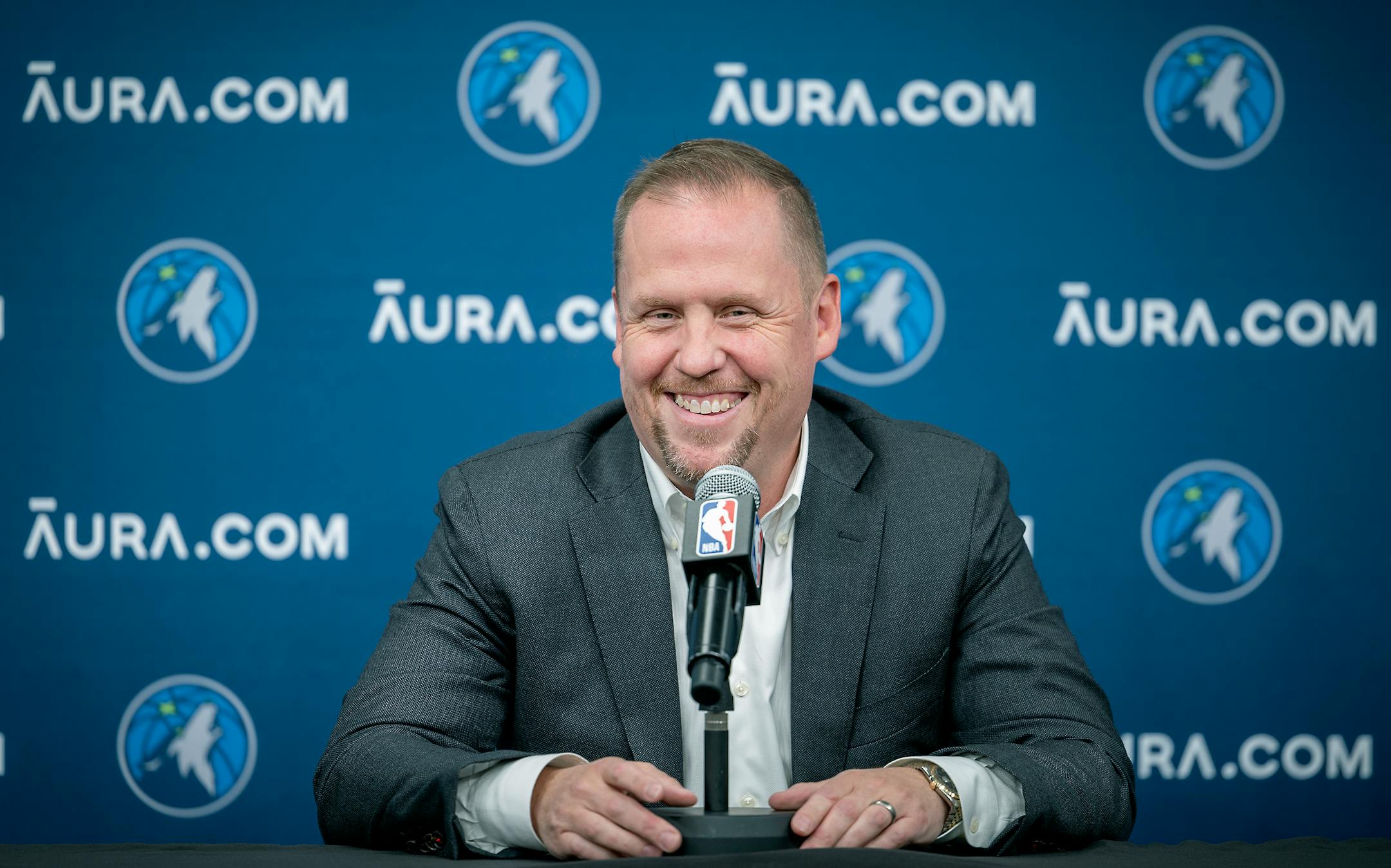 Timberwolves President of Basketball Operations Tim Connelly addresses the media during the Minnesota Timberwolves Media Day at Target Center in Minneapolis, Minn., on Monday, Sept. 26, 2022.] Elizabeth Flores • liz.flores@startribune.com