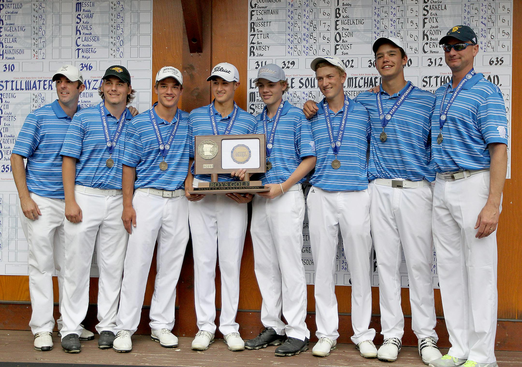 Wayzata won the team Class 3A State golf tournament at the Bunker Hills Golf Course, Wednesday, June 10, 2015 in Coon Rapids, MN. ] (ELIZABETH FLORES/STAR TRIBUNE) ELIZABETH FLORES • eflores@startribune.com