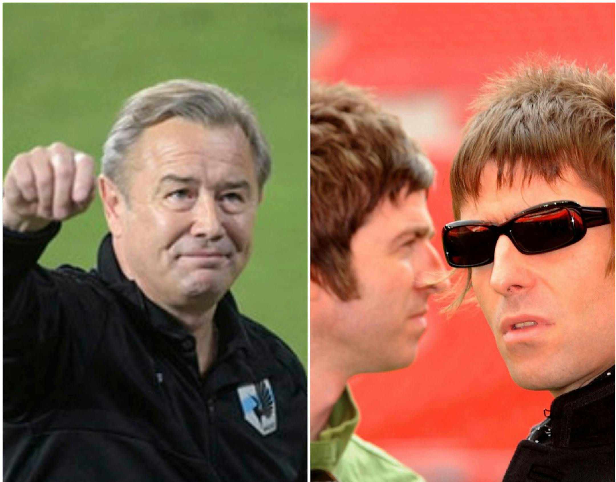 United coach Adrian Heath and the Gallagher brothers of the band Oasis go way back.