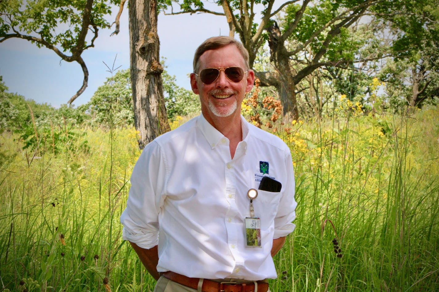 Plant expert Alan Branhagen in the native plant garden of the Minnesota Landscape Arboretum, where he is director of operations.