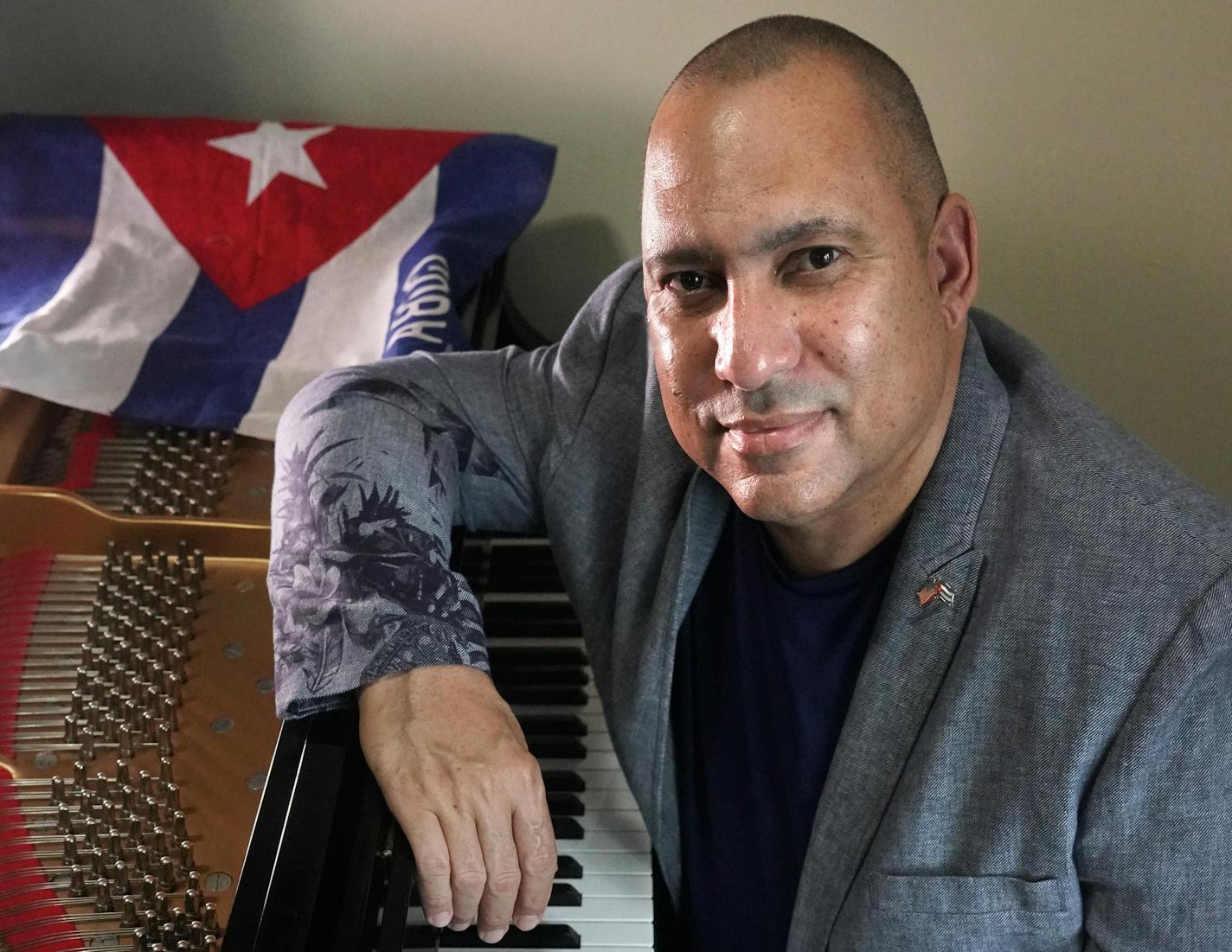 Nachito Herrera, a world-class Cuban American pianist from Twin Cities was at death's door with COVID. brian.peterson@startribune.com White Bear lake, MN Friday, August 14, 2020