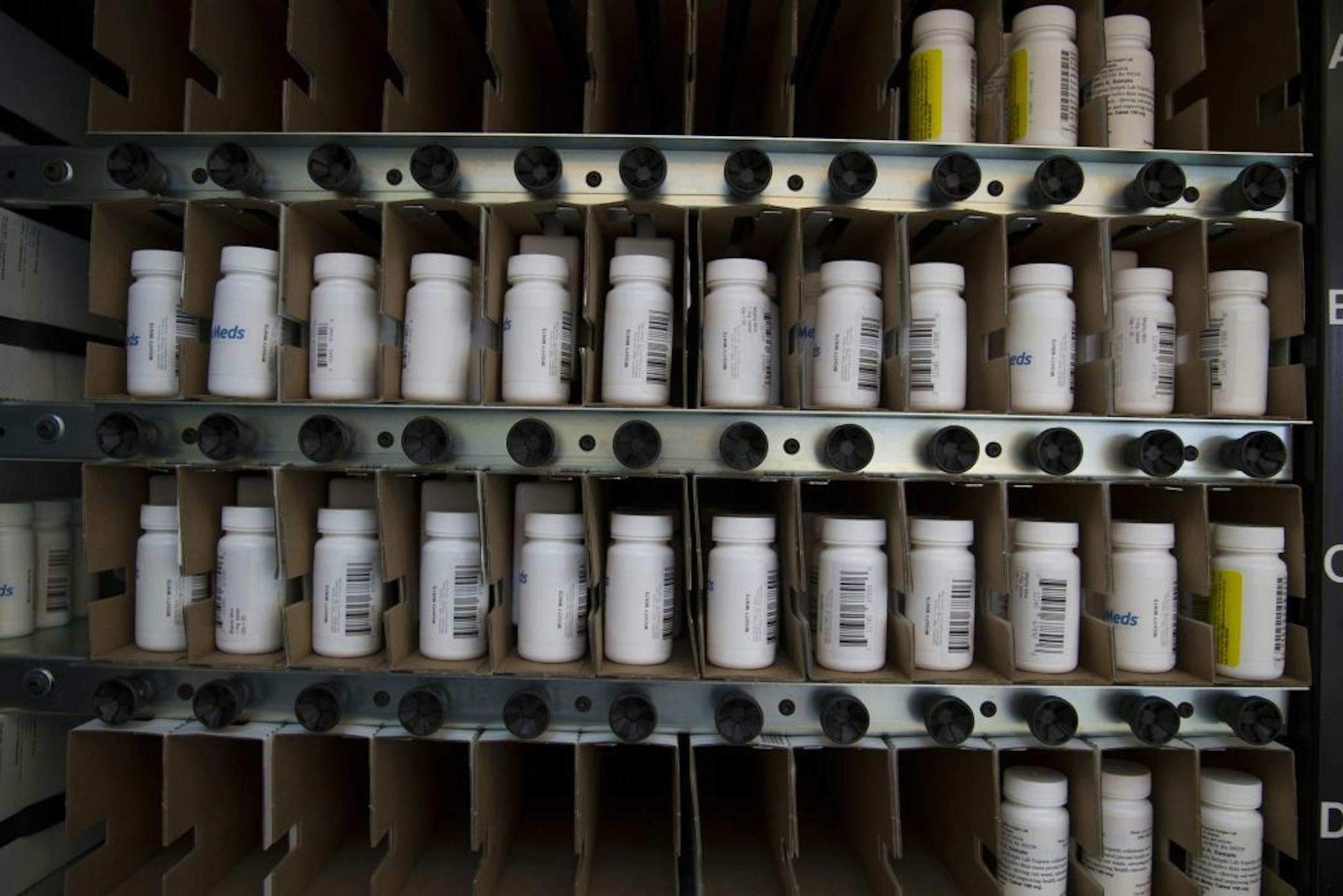 Prescription drugs at Express Scripts, one of the biggest pharmacy benefit managers in the drug world, in St. Louis, Mo., Sept. 7, 2016.