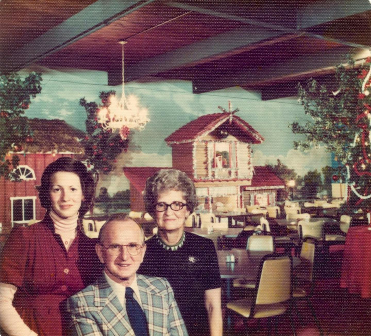 Carole Jean Anderson, with her parents Ray and Alice Anderson. "Customers would line up outside," Carole recalled.