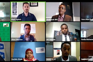 Nine of eleven candidates for the Minneapolis City Council seat representing the Sixth Ward appear at a virtual forum hosted by the Seward Neighborhoo