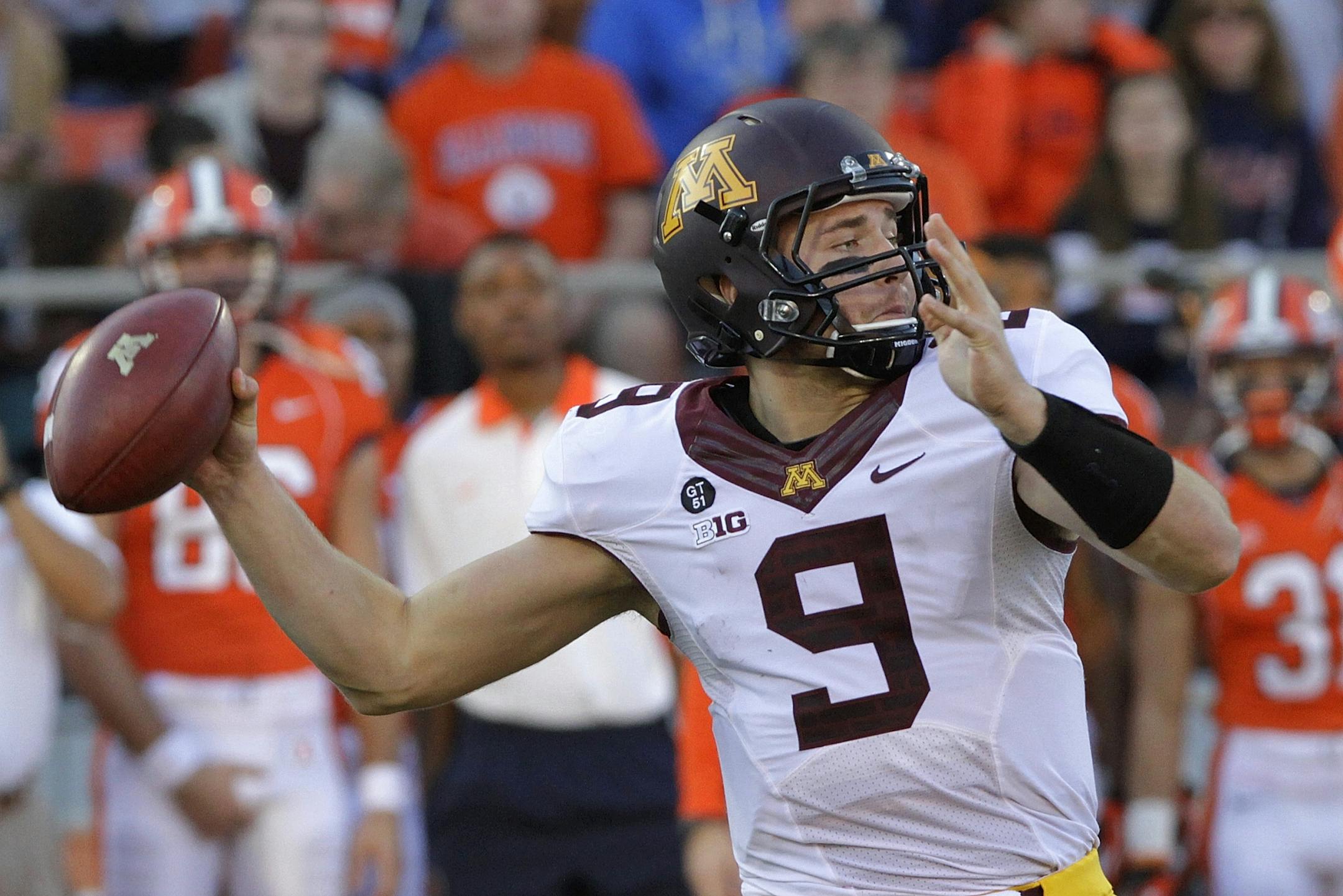 Minnesota quarterback Philip Nelson