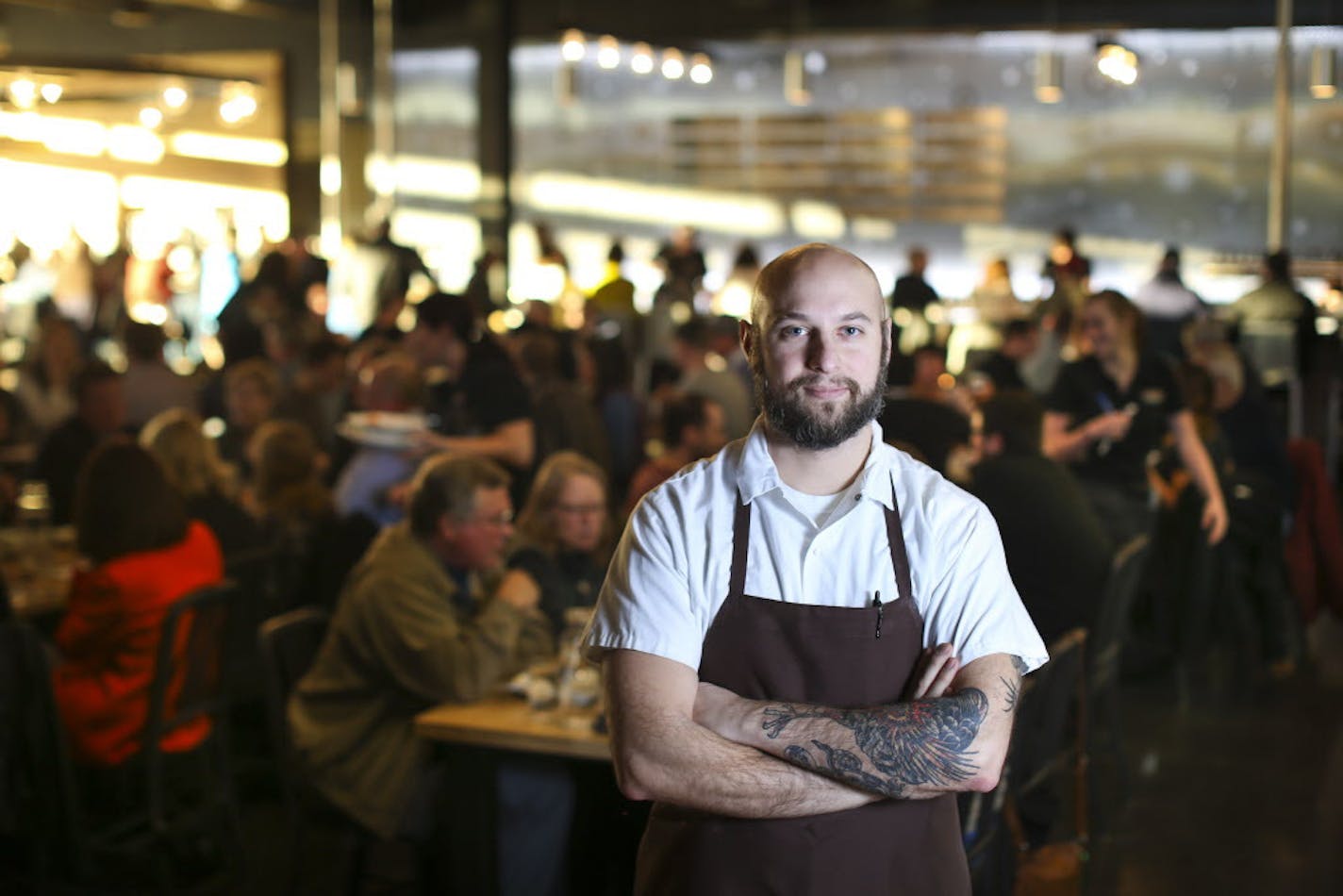 Surly chef Jorge Guzman posed for a picture in the beer hall in the new brewery/restaurant on Friday, January 23, 2015 in Minneapolis, Minn. ] RENEE JONES SCHNEIDER &#x201a;&#xc4;&#xa2; reneejones@startribune.com