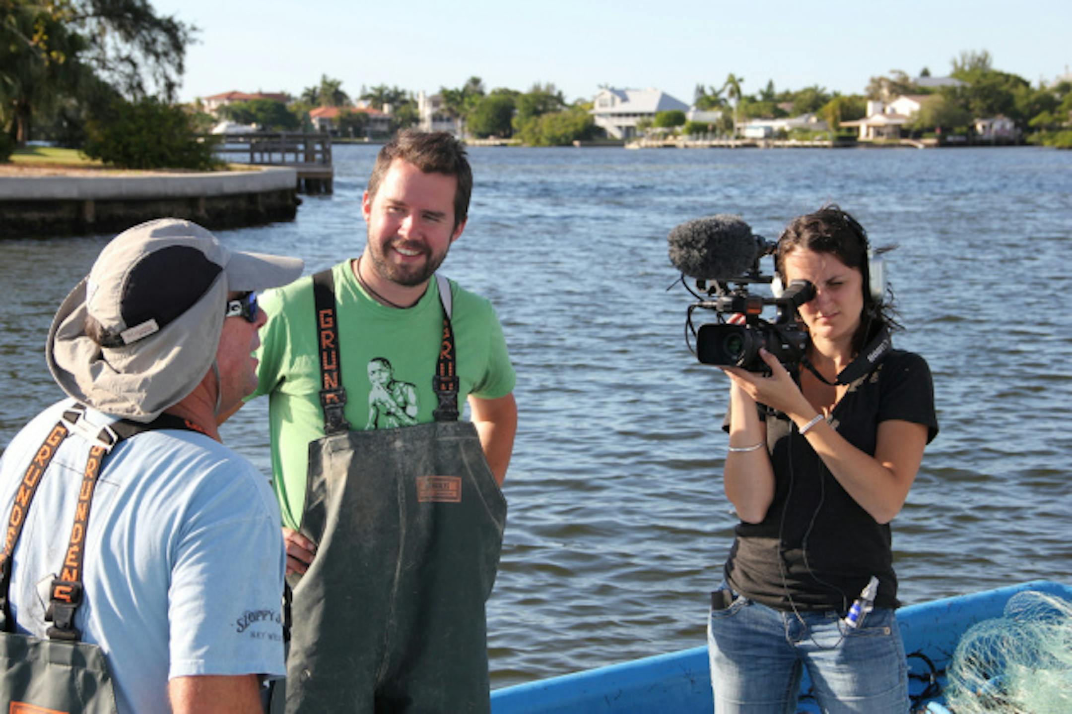 Photos provided by the Perennial Plate. Daniel Klein, center, and Mirra Fine, right, produce the web series.
