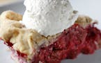 Raspberry Rhubarb pie at the New Scenic Cafe up the shore north of Duluth. ] CARLOS GONZALEZ cgonzalez@startribune.com - June 4, 2016, Duluth, MN, Tas