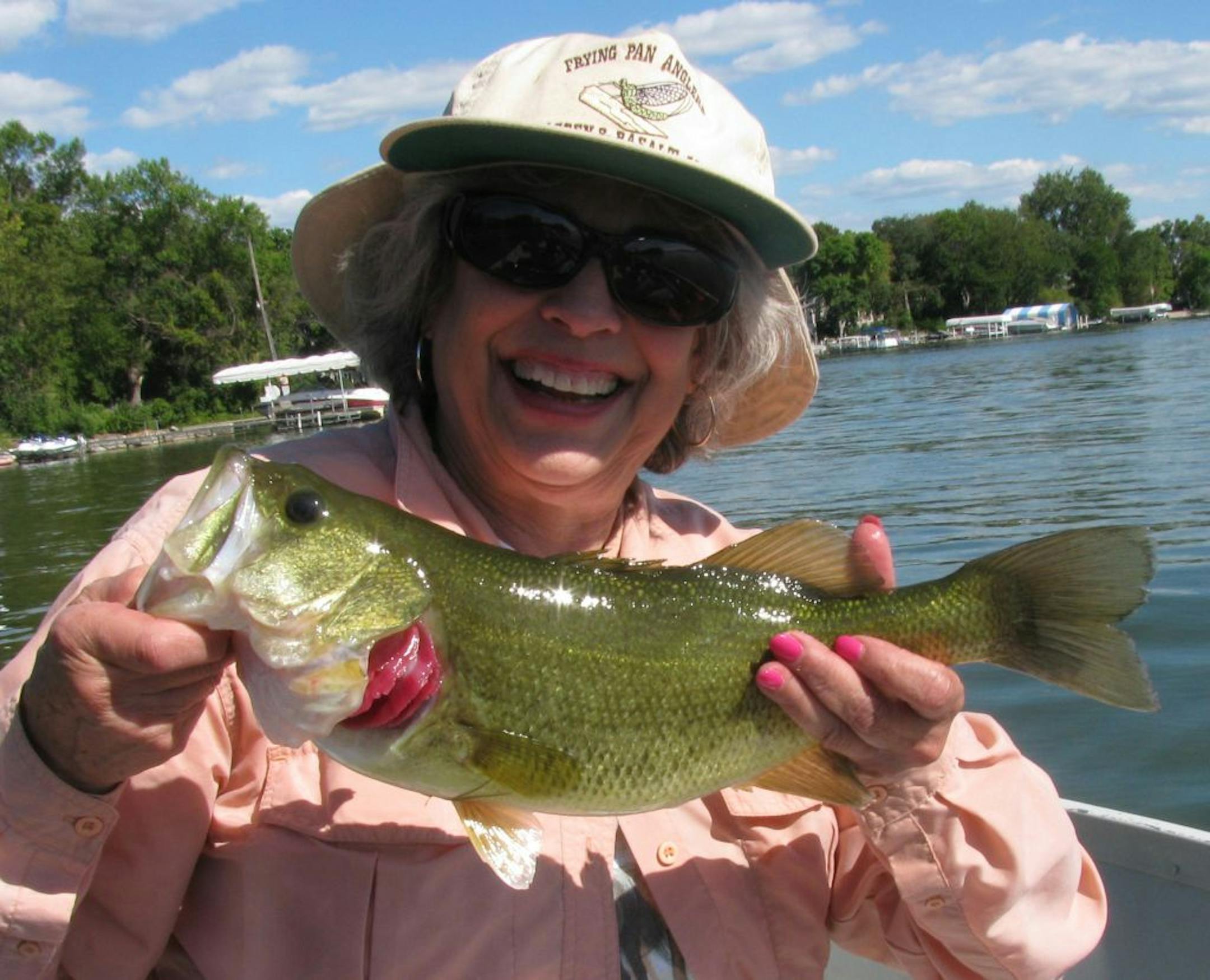 Millie Segal, 75, of Golden Valley caught this largemouth bass on Lake Minnetonka.