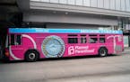 Metro Transit bus with the Planned Parenthood advertisement.
