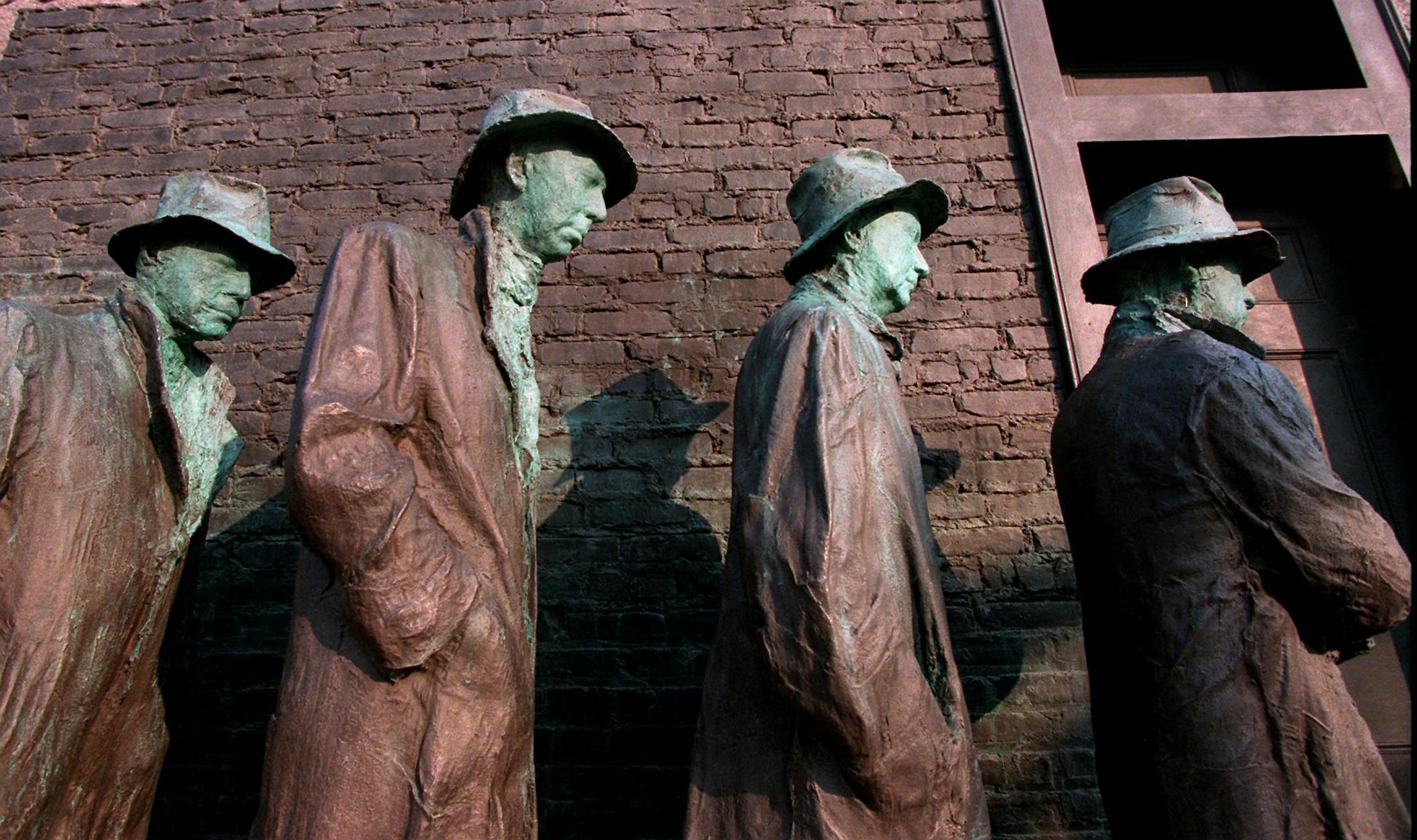 Inquality in the United States has reached 1928 proportions, and you know how that turned out. In this photo: A statue of men standing in a soup line during the Great Depression is part of a new memorial dedicated to the life of the President Franklin Roosevelt.