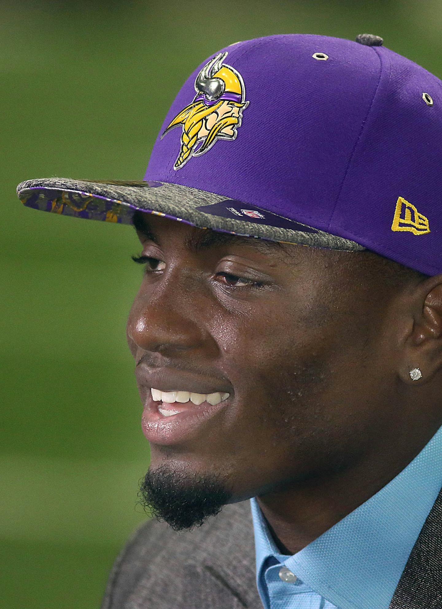 Vikings&#xed; first round draft pick Laquon Treadwell answered questions during one-on-one following the formal news conference at Winter Park. ] james.gehrz@startribune.com /Eden Prairie, MN / April 29, 2016 3:00 PM - BACKGROUND INFORMATION: Vikings' first-round pick, WR Laquon Treadwell, will be introduced at the Winter Park Fieldhouse.